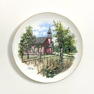 Ray Day Art County Church 1990 Limited Edition Collectible Plate